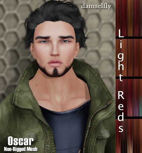 *~*Damselfly*~*Oscar Non-Rigged Mesh Light Reds