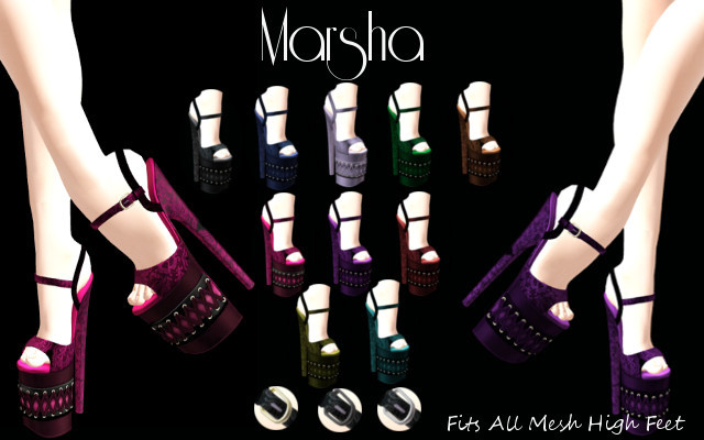 ClarityMoon~Selene Heels )SLink & Unrigged