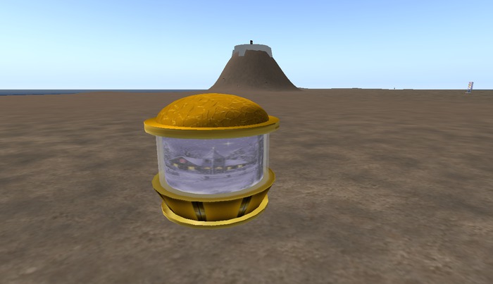 small golden snowglobe