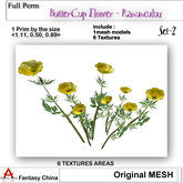 Full Perm ButterCup Flower - Ranunculus  S-2
