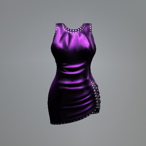 Purple Latex Mesh Dress