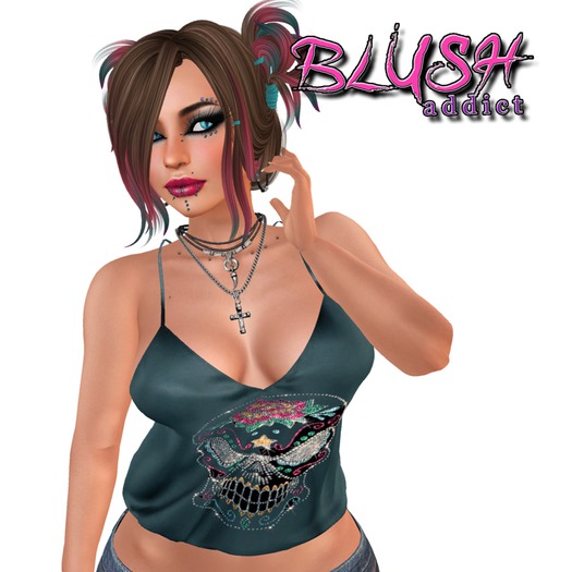 aqua top skull 1 ss top