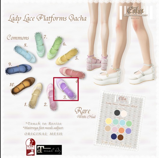 *Cila*Lady Lace Platforms 3box