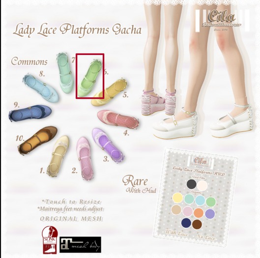 *Cila*Lady Lace Platforms 6box