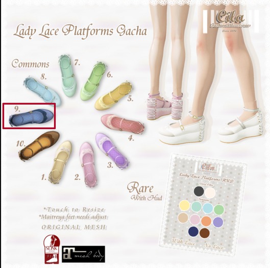 *Cila*Lady Lace Platforms 9box