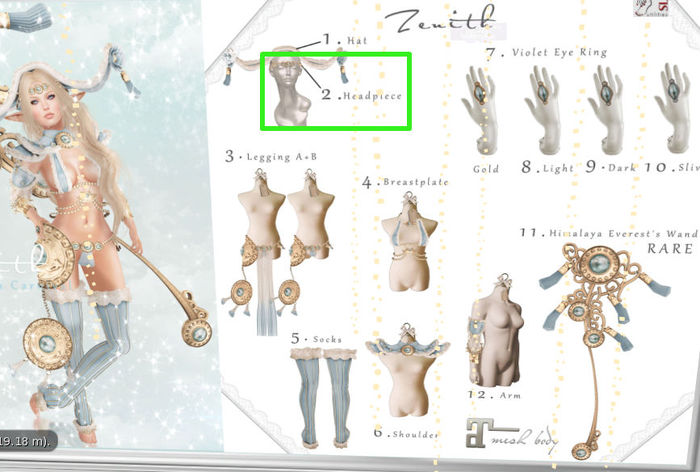 =Zenith= Snowy Discipline Headpiece