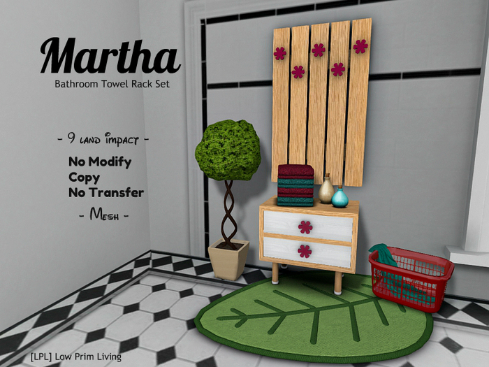 [LPL] Martha Bathroom Towel Rack Set v1.1 (boxed)