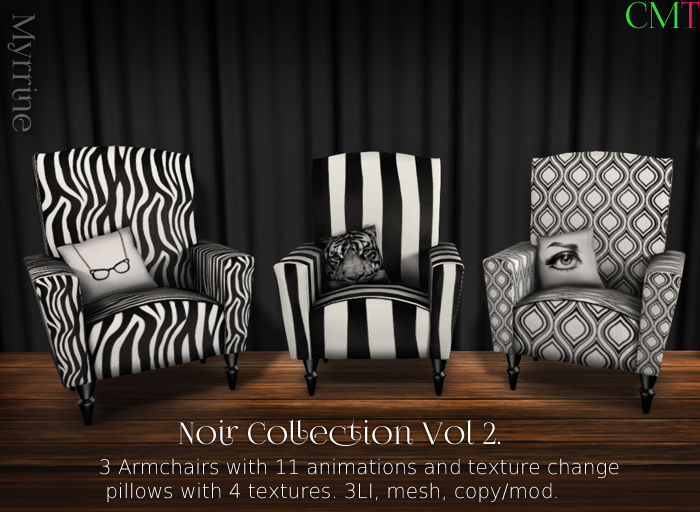 Noir armchairs Vol 1. myrrine