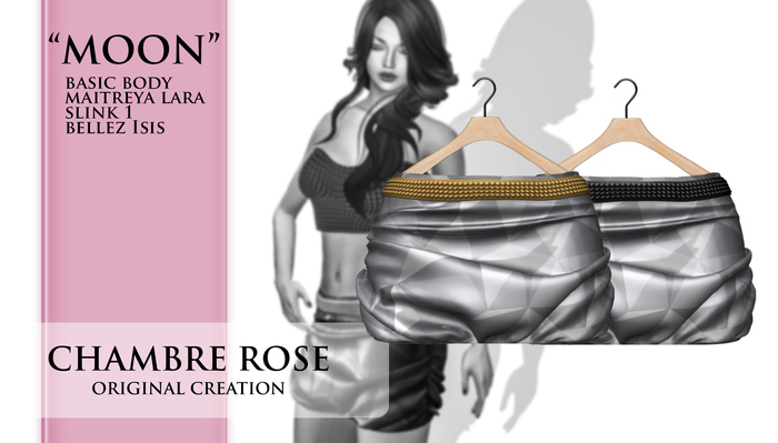 :-:Chambre Rose:-: Jupe "Moon" silver pack