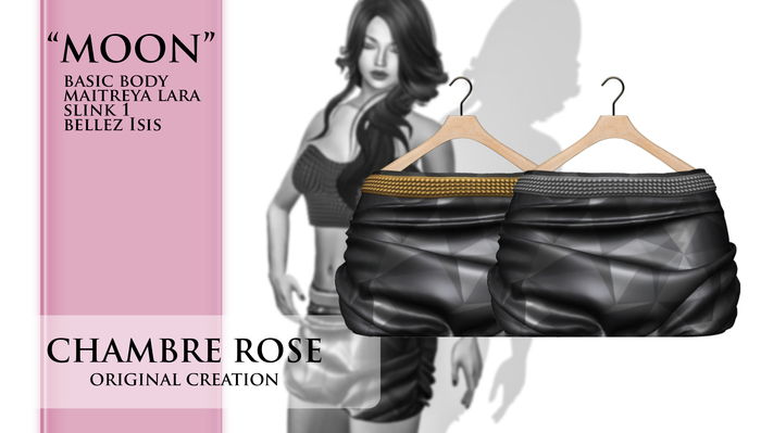 :-:Chambre Rose:-: Jupe "Moon" black pack