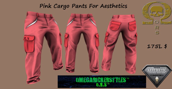 [ ORS]  Cargo Pants Pink