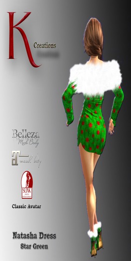 Natasha Dress Star Green