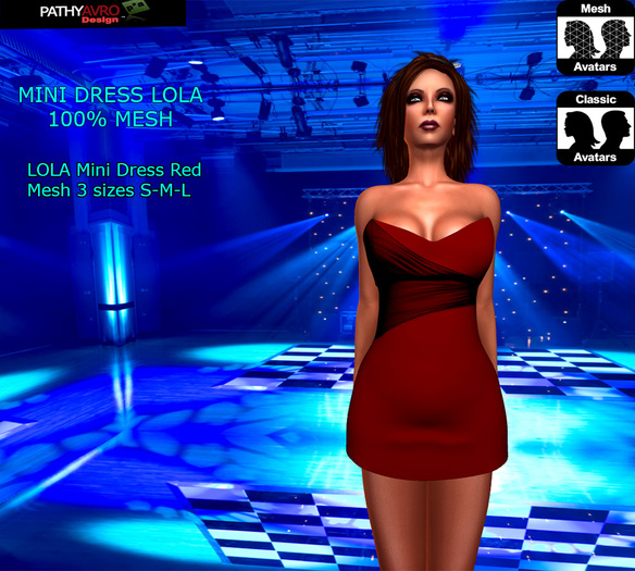 Mini Dress Lola Rouge pathy avro