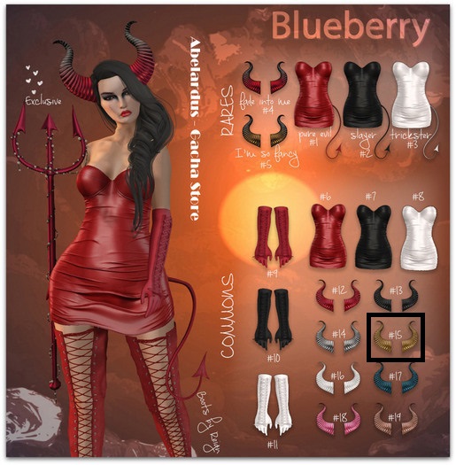 15. Blueberry / COMMON / Devil Horns - Gold