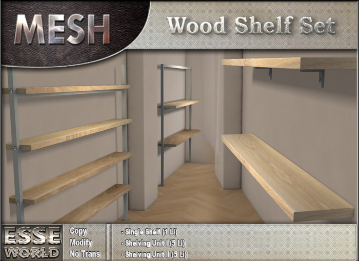 ! ESSEworld : Wood Shelf Set