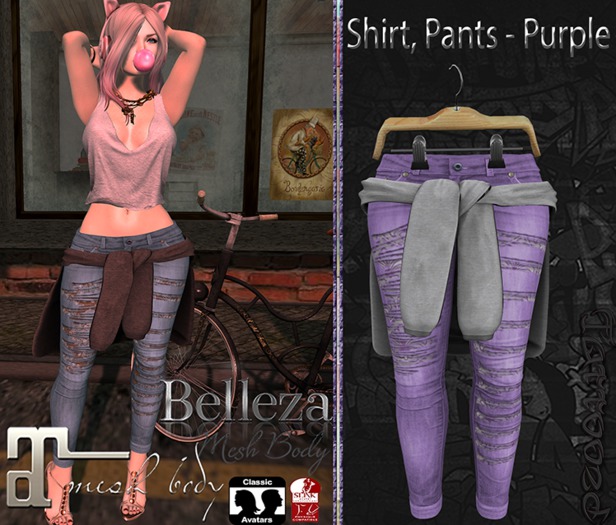 Shirt, Pants - Purple