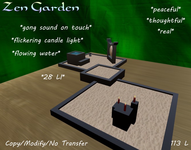 Zen Garden Double with Water and Light