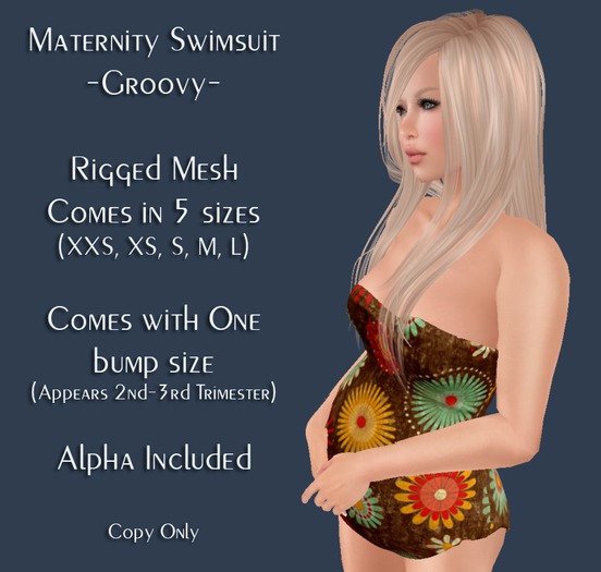 Maternity Swim Suit - Nautical