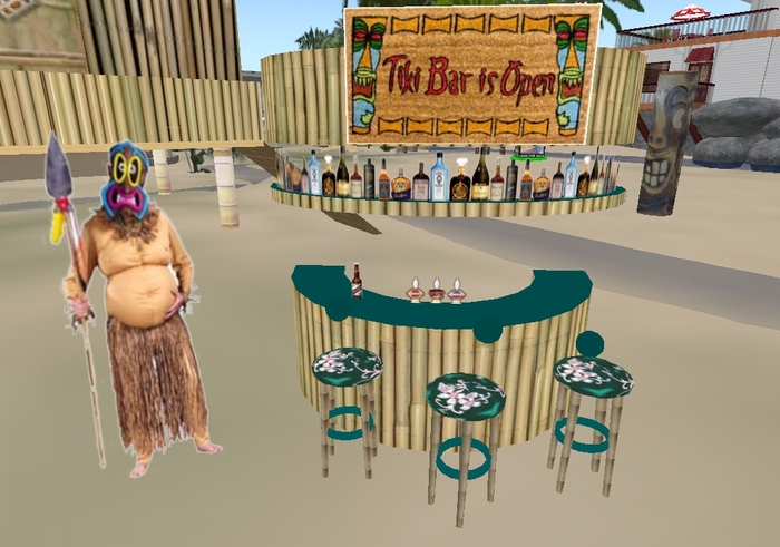 Tiki Bar & Big Kahuna Bartender