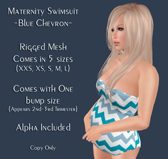 Maternity Swim Suit - Nautical