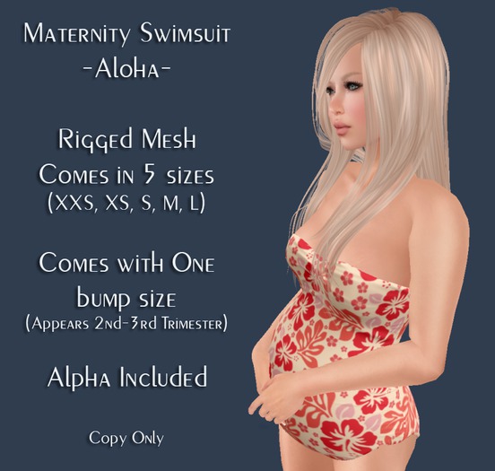 Maternity Swim Suit - Nautical