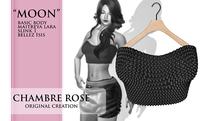 :-:Chambre Rose:-: Haut "Moon" black