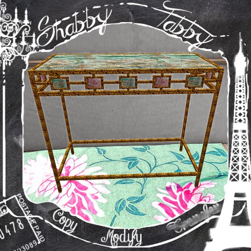 *Shabby* Nouveaux Asiatiq Console Table + Rug