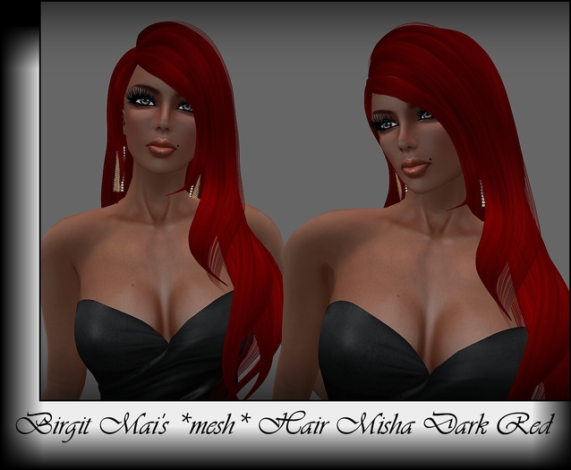 Birgit Mai's *MESH* Hair Misha Dark Red  (BOXED)