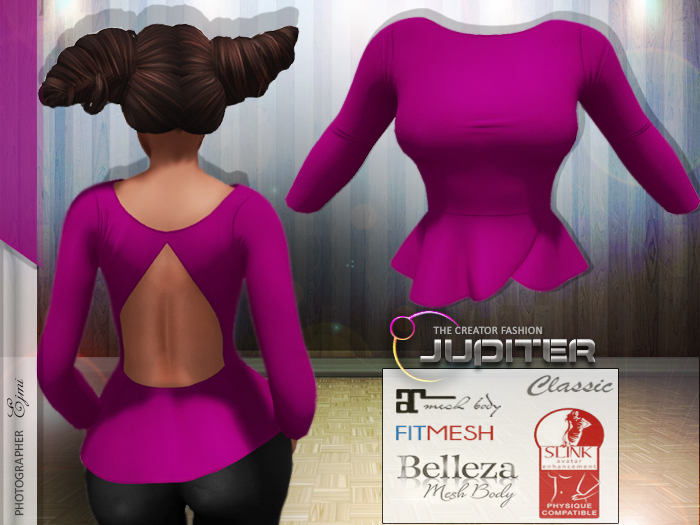 JUPITER..OPEN BACK TOP - PINK