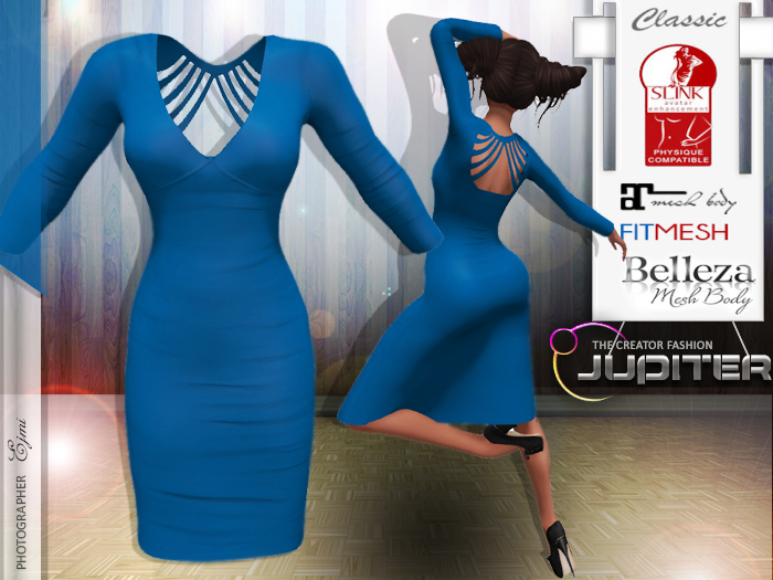 JUPITER..ANNA DRESS - LIGHT BLUE