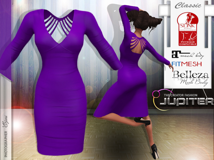 JUPITER..ANNA DRESS - PURPLE