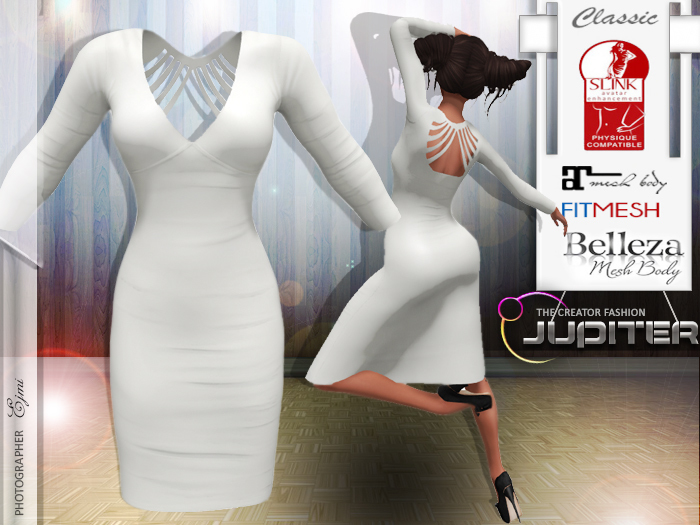 JUPITER..ANNA DRESS - WHITE