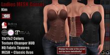 GAS [Ladies MESH Corset Kim - 11x11x2 Colors with HUD] Demo
