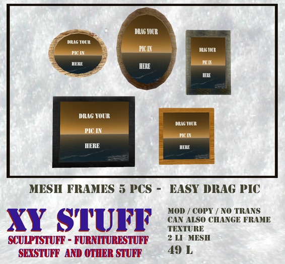 Frames mesh 5 pcs portraits 1 Li textured