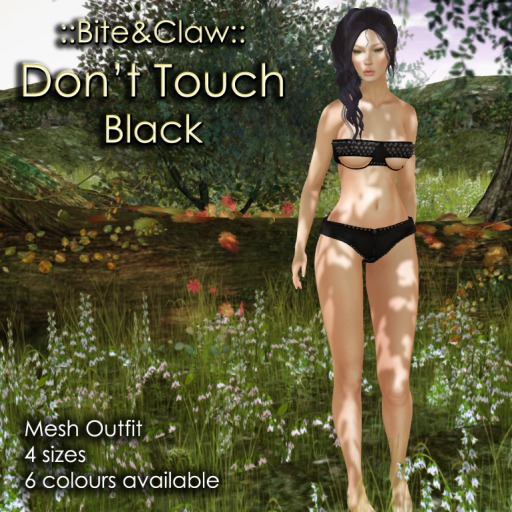 ::B&C:: Don't Touch - Black - Rigged Mesh Two Piece Outfit