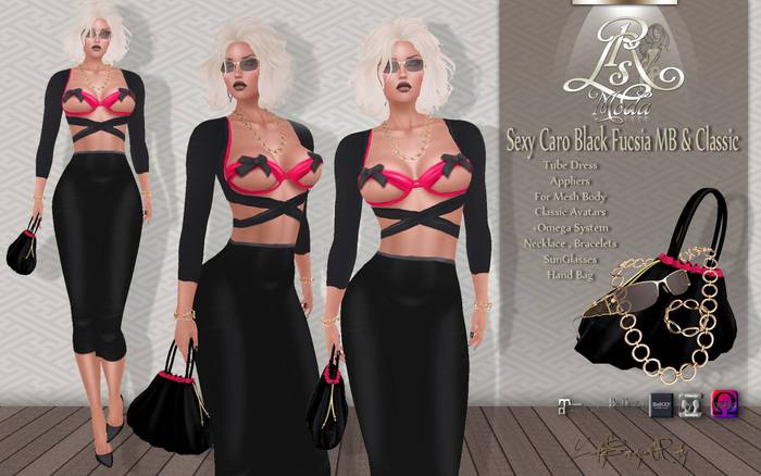 LSR - Sexy Caro Black Fucsia MB & Classic
