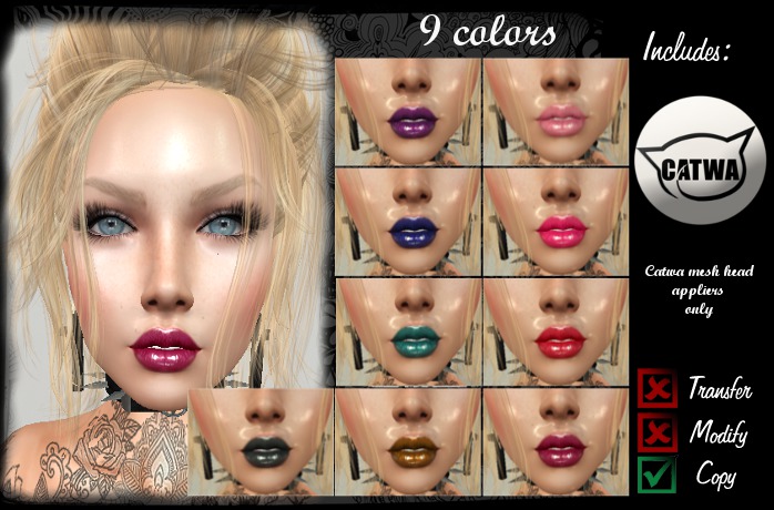 LIPSTICK GLOSS 2 - CATWA HEAD APPLIER  *UltraViolence*