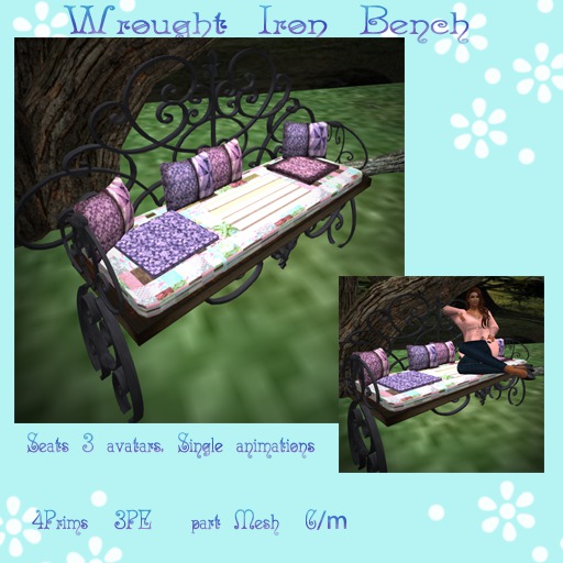 BS Wrought Iron Bench