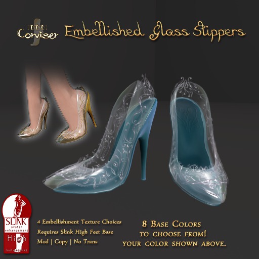 [DDD] Filigree Glass Heel - Blue