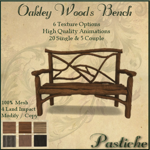 *Pastiche* Oakley Woods Bench [Crated]