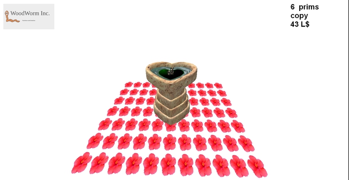 Cute heart fountain with candles