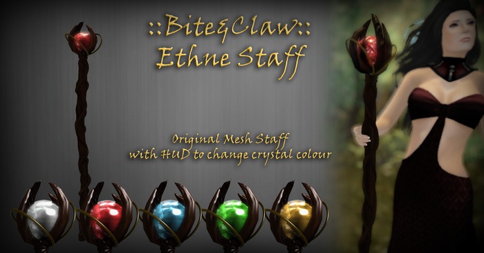::B&C:: Ethne Staff - Original Mesh Staff with HUD