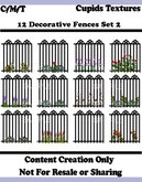 *CUPIDS TEXTURES* 12 Decorative Fences Set 2 Alpha Textures