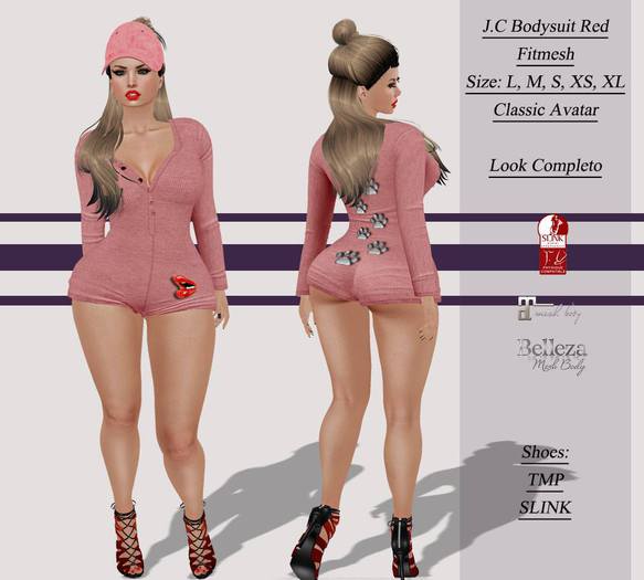 J.C Bodysuit Red