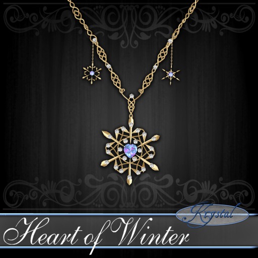 :::Krystal::: Heart of Winter - Necklace - Gold (Frost)