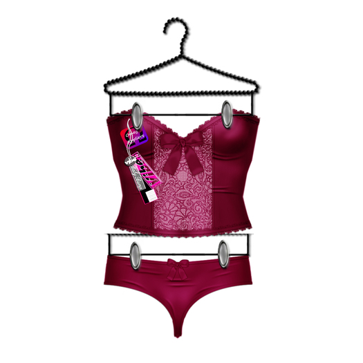 -VIBE-Boring Pantie Set - Pink