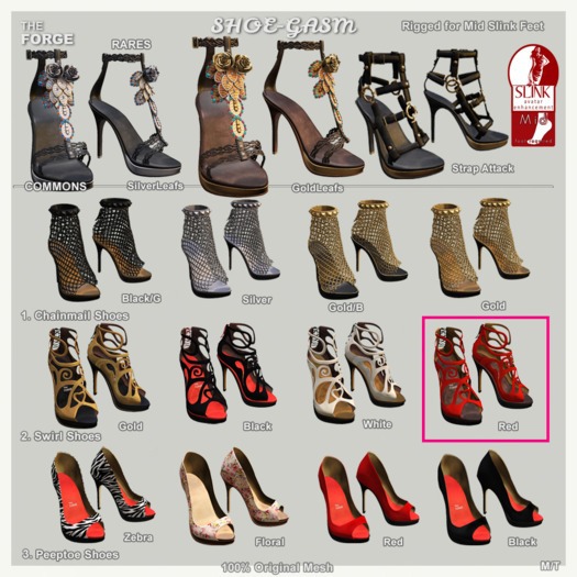 [The Forge] Swirl Shoes, Red, Common 1