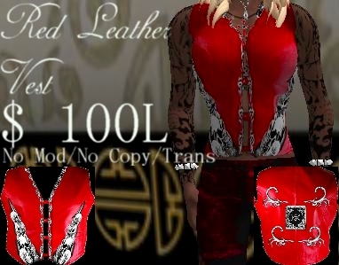 Red Leather Vest