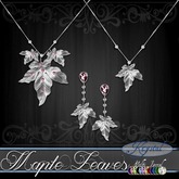 :::Krystal::: Maple Leaves - Jewelry Set - Platinum (Multi)
