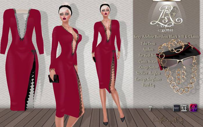LSR - Sexy Adeline Burdeos Black MB & Classic